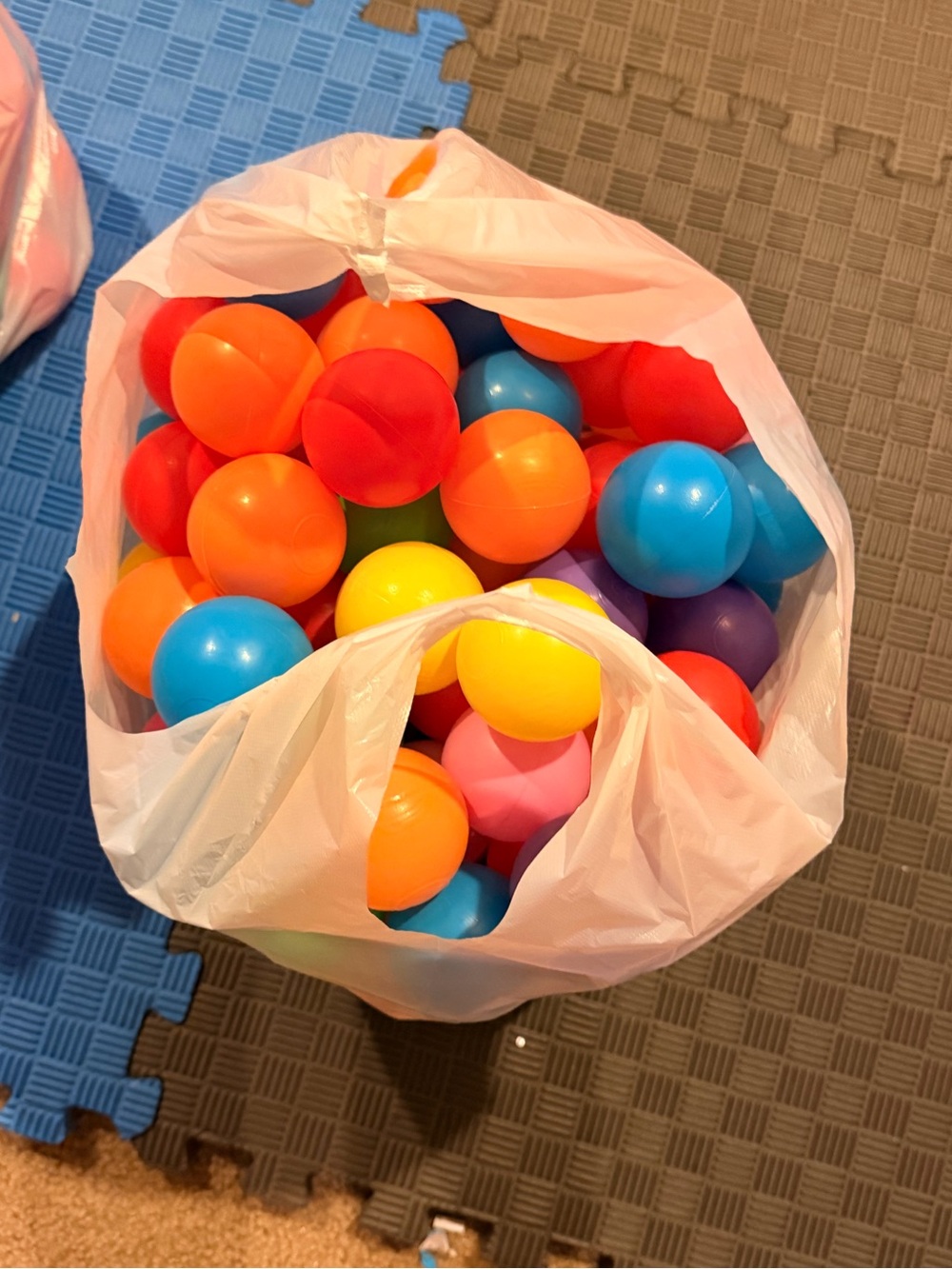 100 Colorful Kids Play Balls - Pack of Assorted Bright Plastic Balls